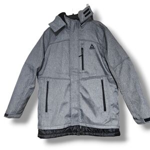 Men's Reebok 3 in 1 Systems Jacket, Hooded, Gray, Size Large, NWT